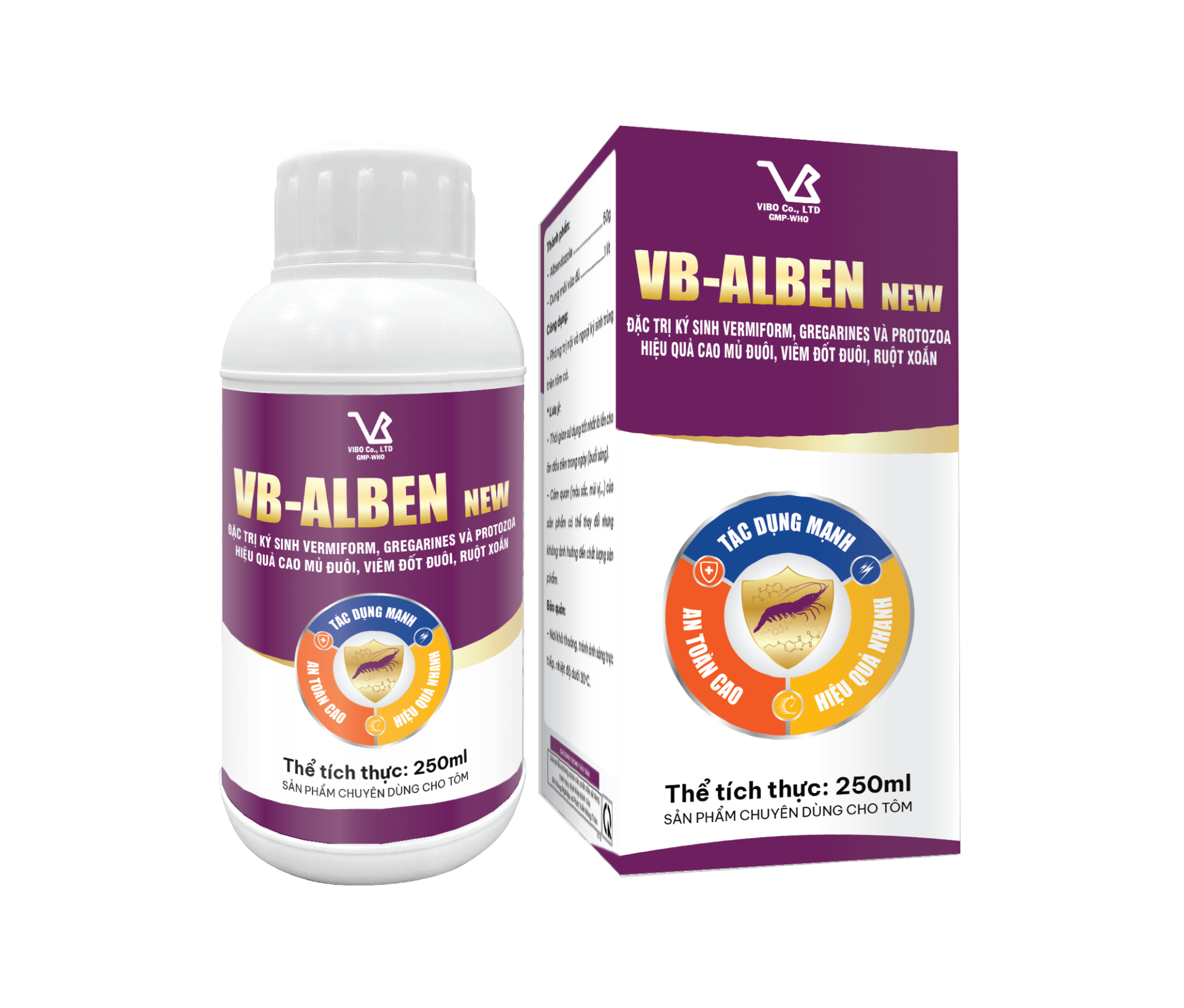 VB-ALBEN NEW (Hiệu quả điều trị mủ đuôi, viêm đốt đuôi, ruột xoắn)