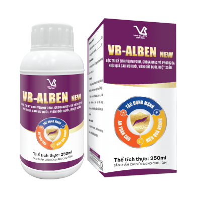 VB-ALBEN NEW (Hiệu quả điều trị mủ đuôi, viêm đốt đuôi, ruột xoắn)